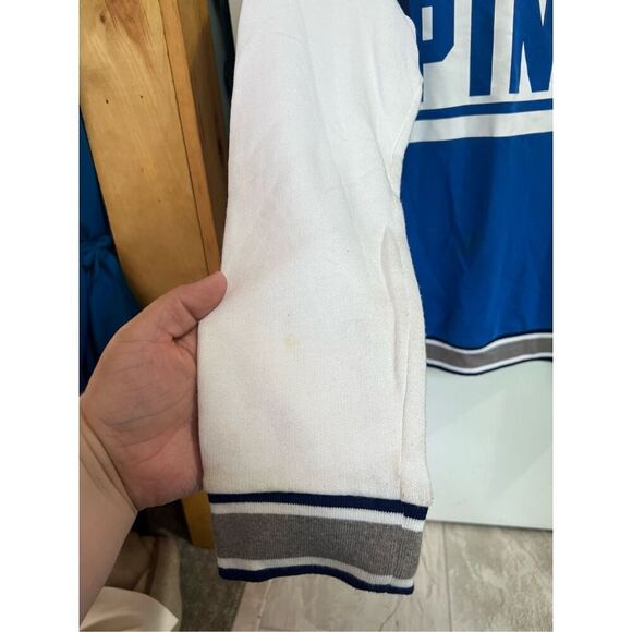 Pink By Victorias Secret Multicolored Crewneck Woman’s Size Small Flaws Stained - Picture 5 of 13